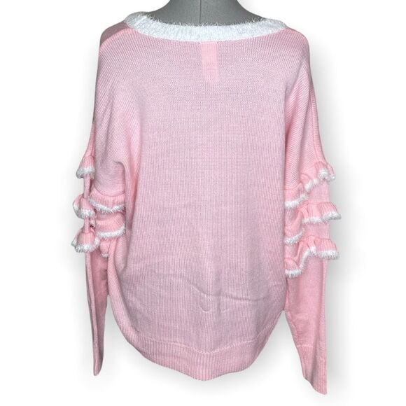 NWT Holiday Time pink unicorn Christmas Sweater size XL - Picture 2 of 6